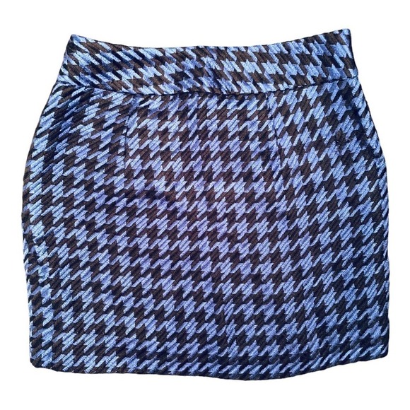 Retro Houndstooth Mini Skirt Size 2 - Picture 2 of 3